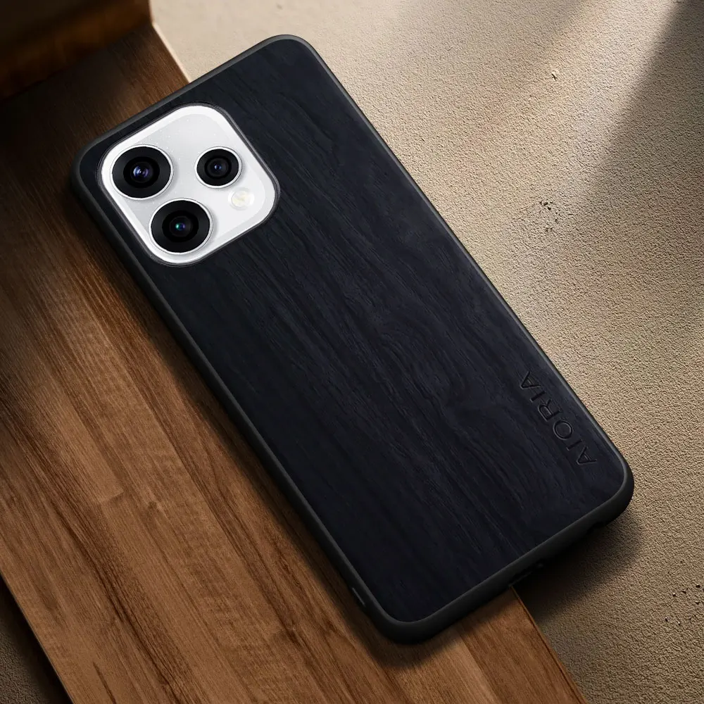 Elegant Stylish Wooden Pattern PU Leather Phone Case Cover