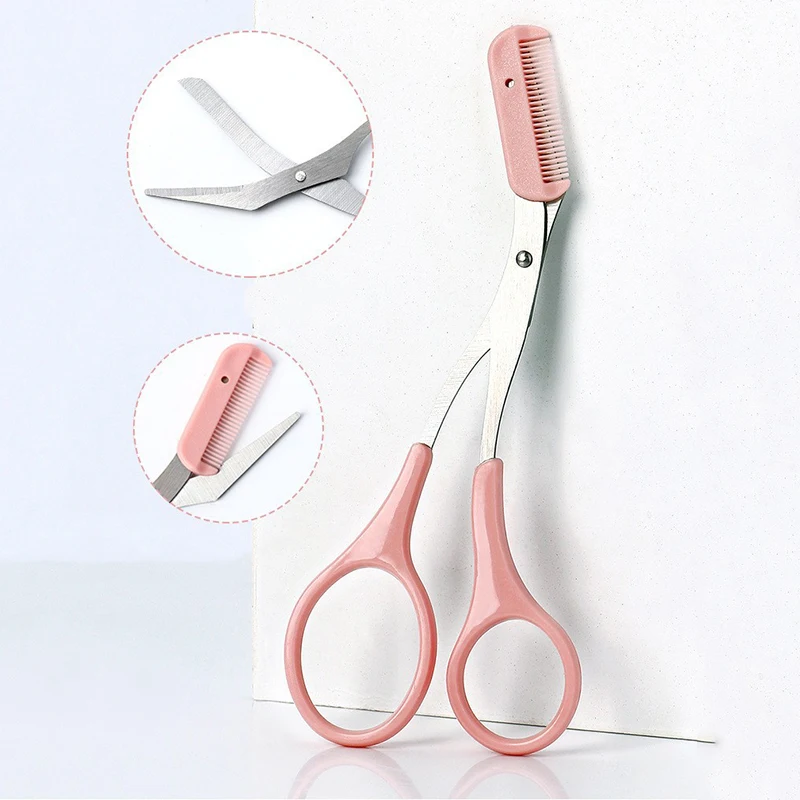 3pcs/set Eyebrow Trimming Knife Eyebrow Face Razor For Women Professional Scissors With Comb Brow Trimmer Scraper Access, eyebrow trimmer set,eyebrow trimmer,eyebrow razor set,eyebrow razor,eyebrow scissors