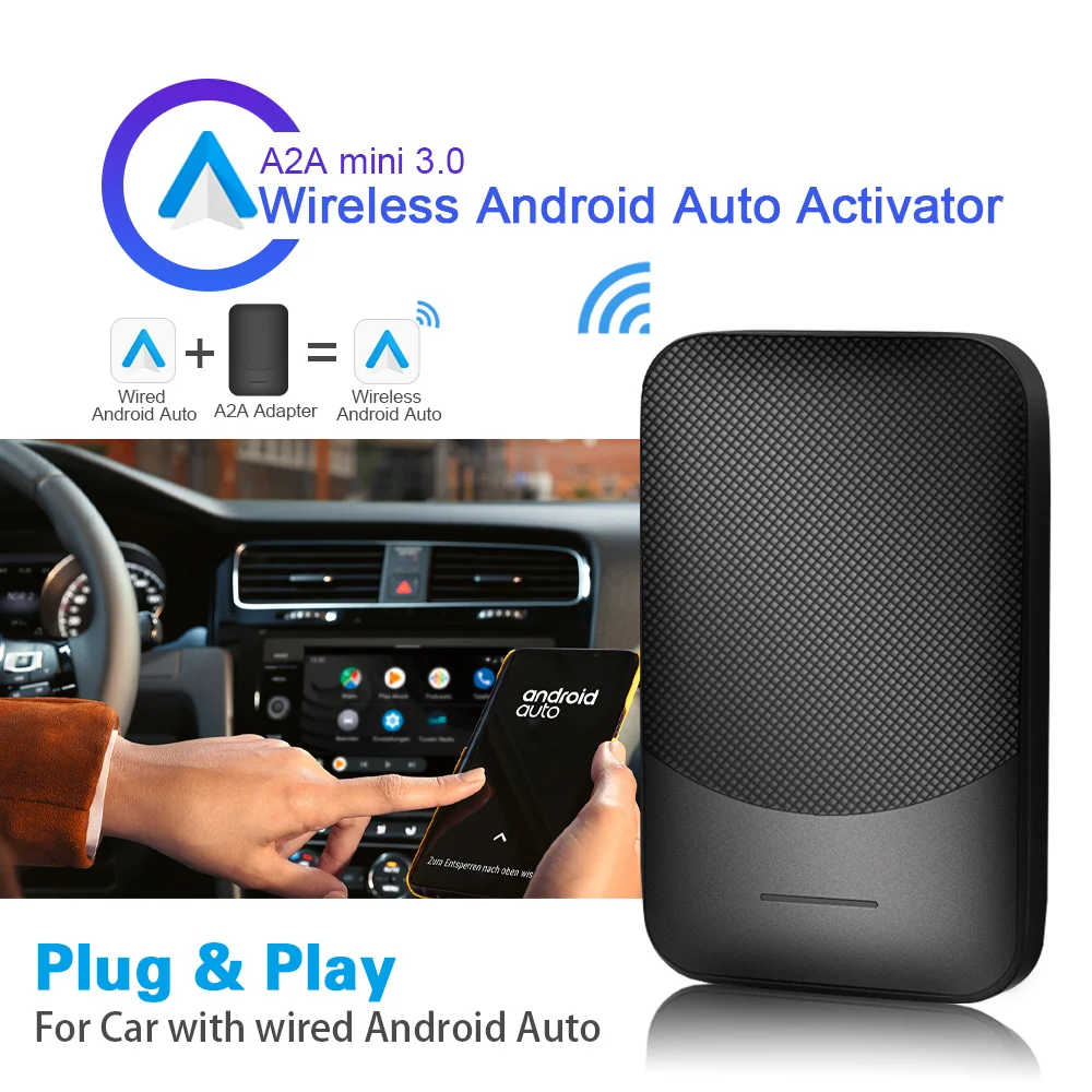 2024NEW Android Auto Wireless Adapter Carplay Wireless Ai Box Dongle Plug And Play For Kia Honda Toyota Volkswagen Hyundai Mazda