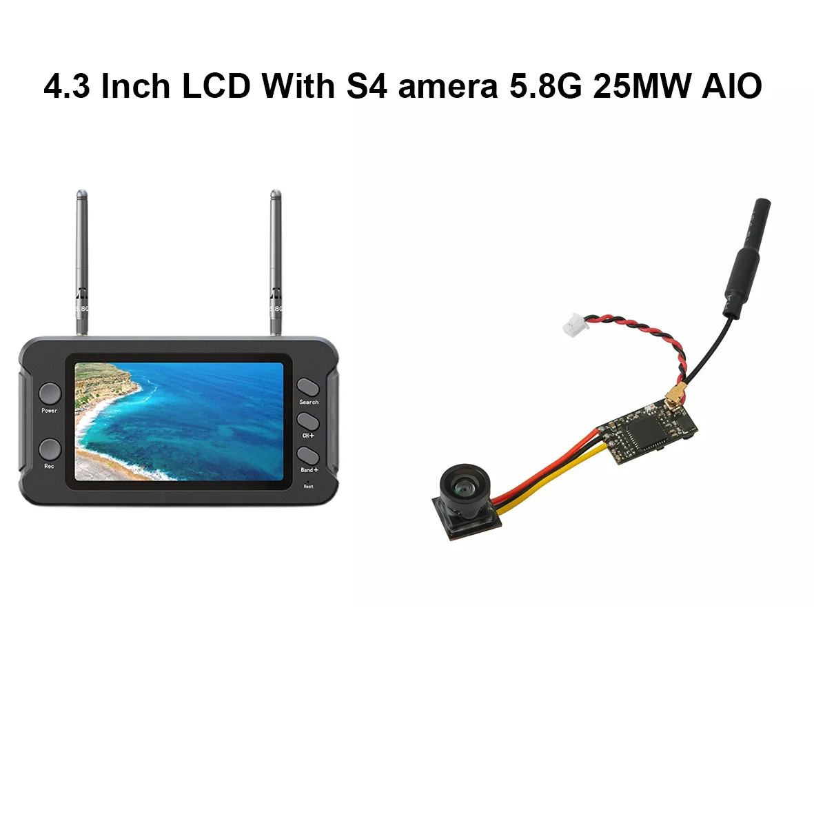 ตัวเลือกสินค้า จอภาพโดรน FPV 4.3 นิ้ว LCD 16:9 บันทึกวิดีโอได้
