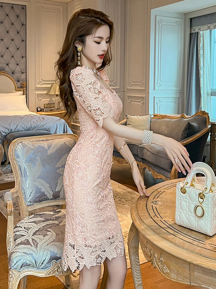 chinese dress ladies A-Line Gray Tulle Lace Short Prom Dress, Gray Homecoming Dress US 10 / Gray main image 0