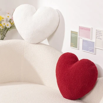 Heart Pillow Decorative Pillows Plush Love Heart Shaped  Throw Pillow Sofa Car Cushion Valentine's Day Gifts
