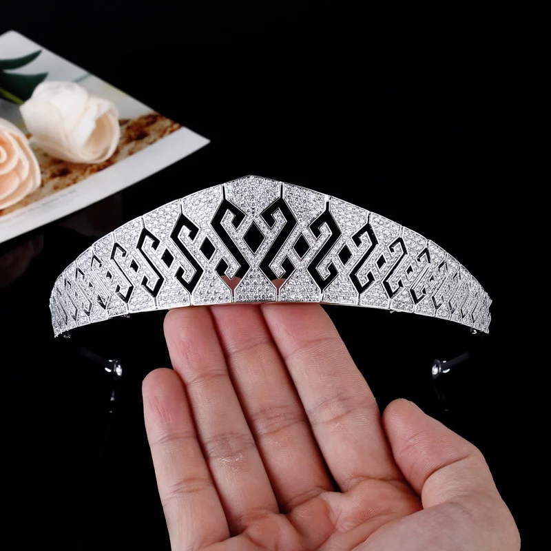 

European and American Retro Bridal Wedding Zircon Hair Accessories Wedding Crown Headdress Royal Crown Crown Wedding Ornament