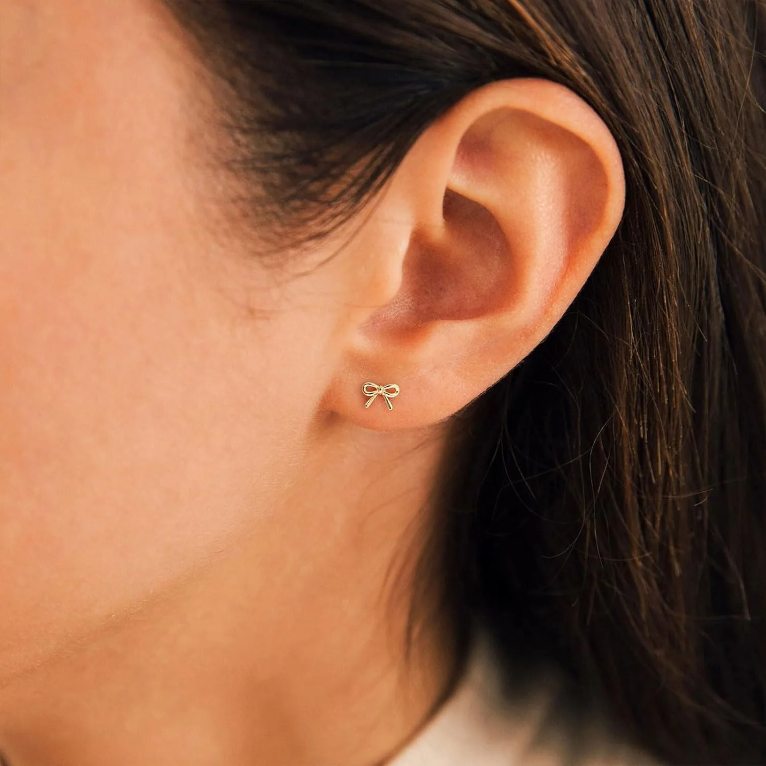 3pair/set Small Tiny Bow Earrings for Women Stackable Cartilage Multiple Piercing Ribbon Metal Stud Earring Fashion Jewelry 2 3pair/set Small Tiny Bow Earrings for Women Stackable Cartilage Multiple Piercing Ribbon Metal Stud Earring Fashion Jewelry - Image 2