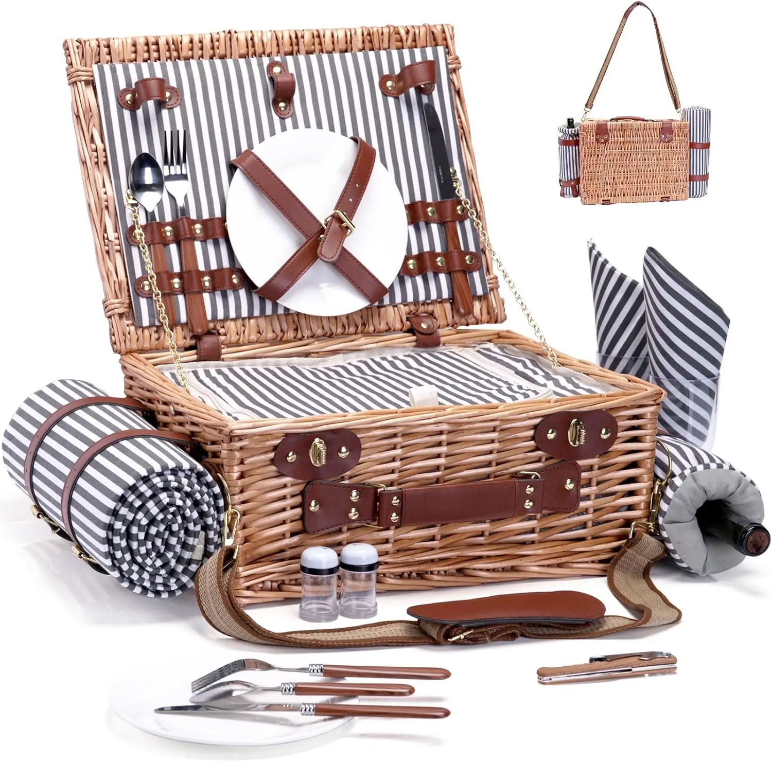 Wicker Picnic Basket Set 1