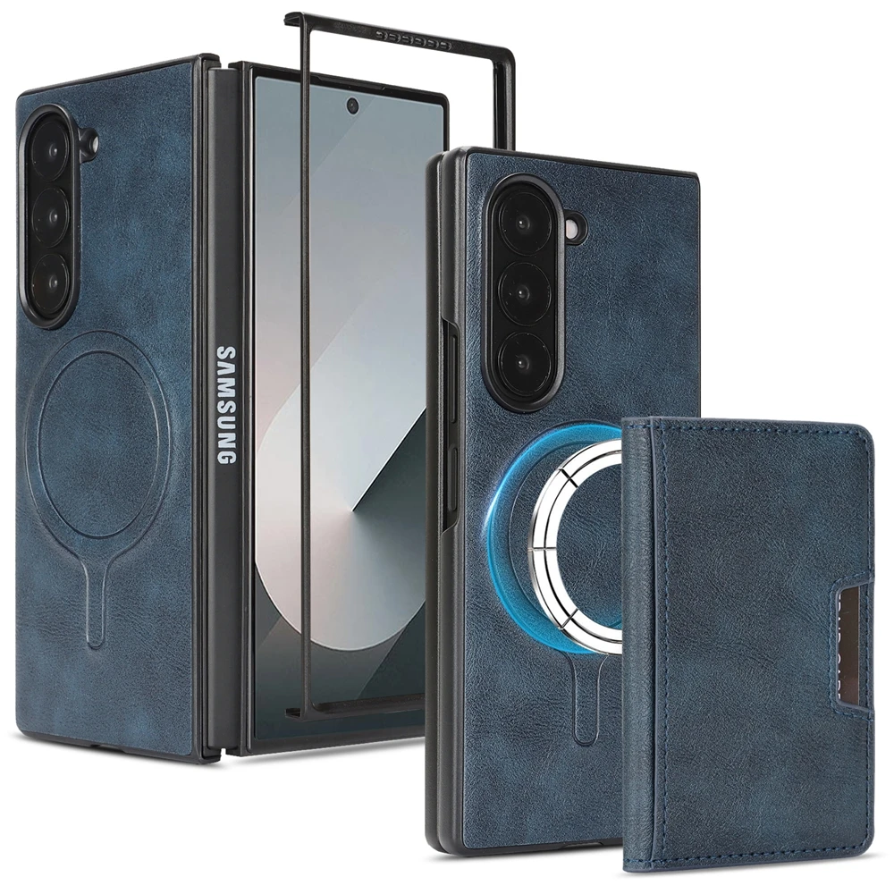 Magnetic 2-in-1 Phone Case with Card Slots, Kickstand & Wireless Charging Compatibility