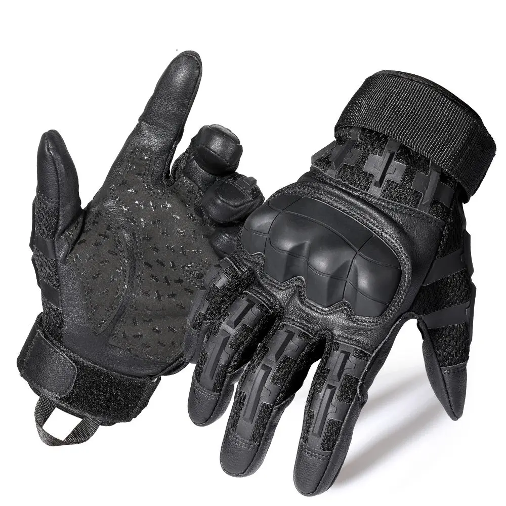 Touch Screen PU Leather Tactical Outdoor Sport Gloves