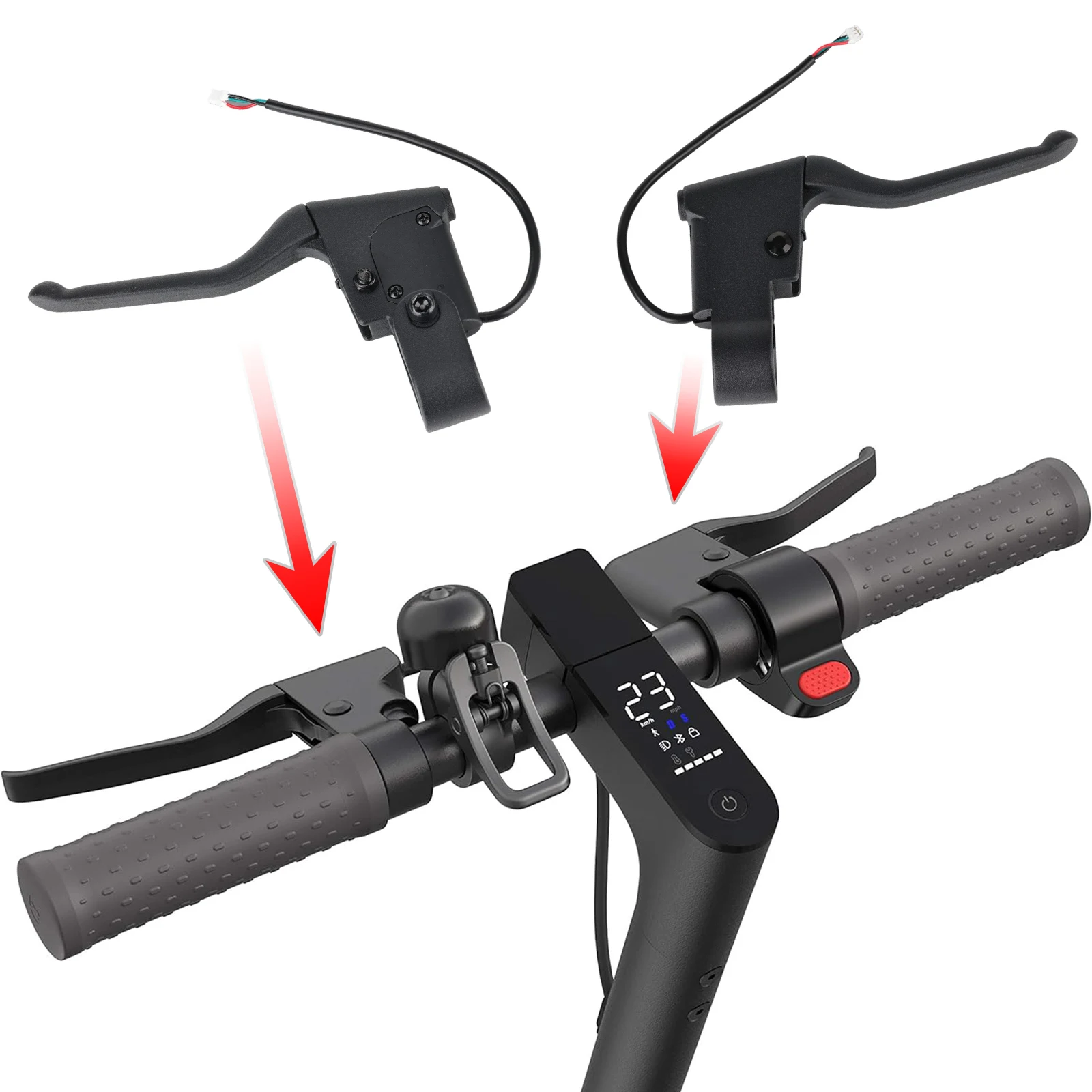 Pizgear Bremsgriffhebel Für Xiaomi Elektroroller Pro 2 MAX G30D - Links & Rechts Set Für Mehr Sicherheit