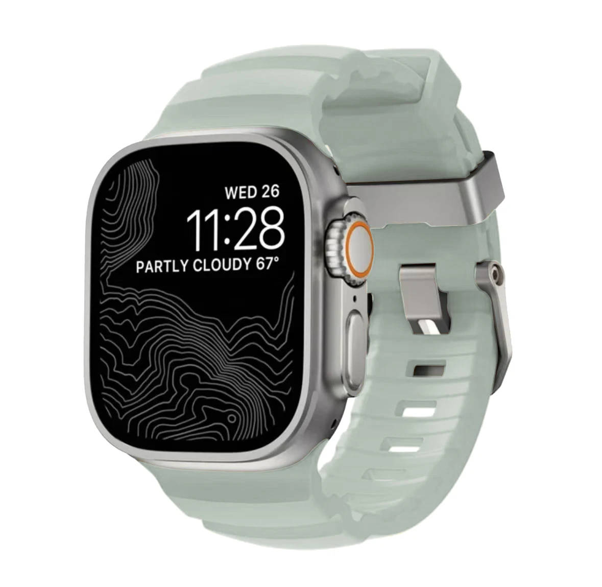 Sporty Titanium Silicone Bracelet Strap