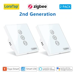 Smart ZigBee 3.0 Curtain Blind Switch with Voice Control and App Integration - EU Standard (Version2 2PACK)