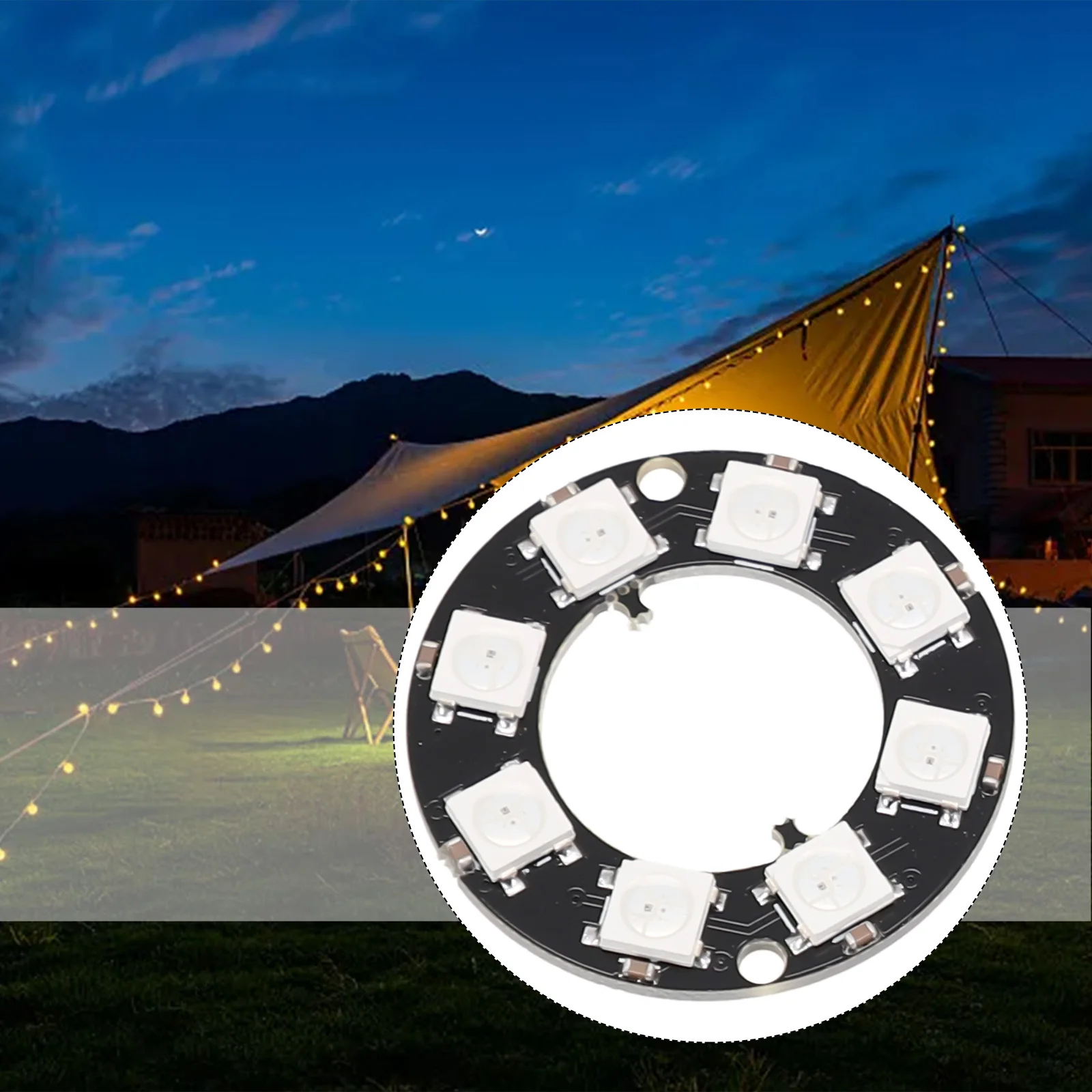 5V LED-Ring Individuell adressierbare RGB-LED - NeoPixel-Ring für WS2812 Vollfarb-Treiberlampe Tragbares Beleuchtungszubehör – Detail 13