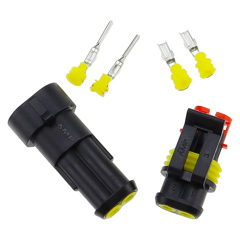 QitinDasen 4 Set 3 Pin Waterdichte Auto Elektrische Connectoren