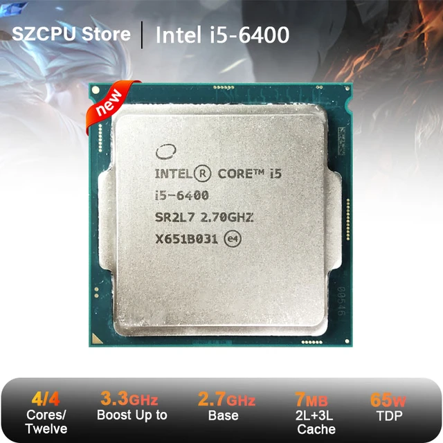 Intel Core i5-6400 i5 6400 2.7 GHz Nouvelles façades-Façades  Core-Processeur CPU Thread 6M 65W LGA 1151