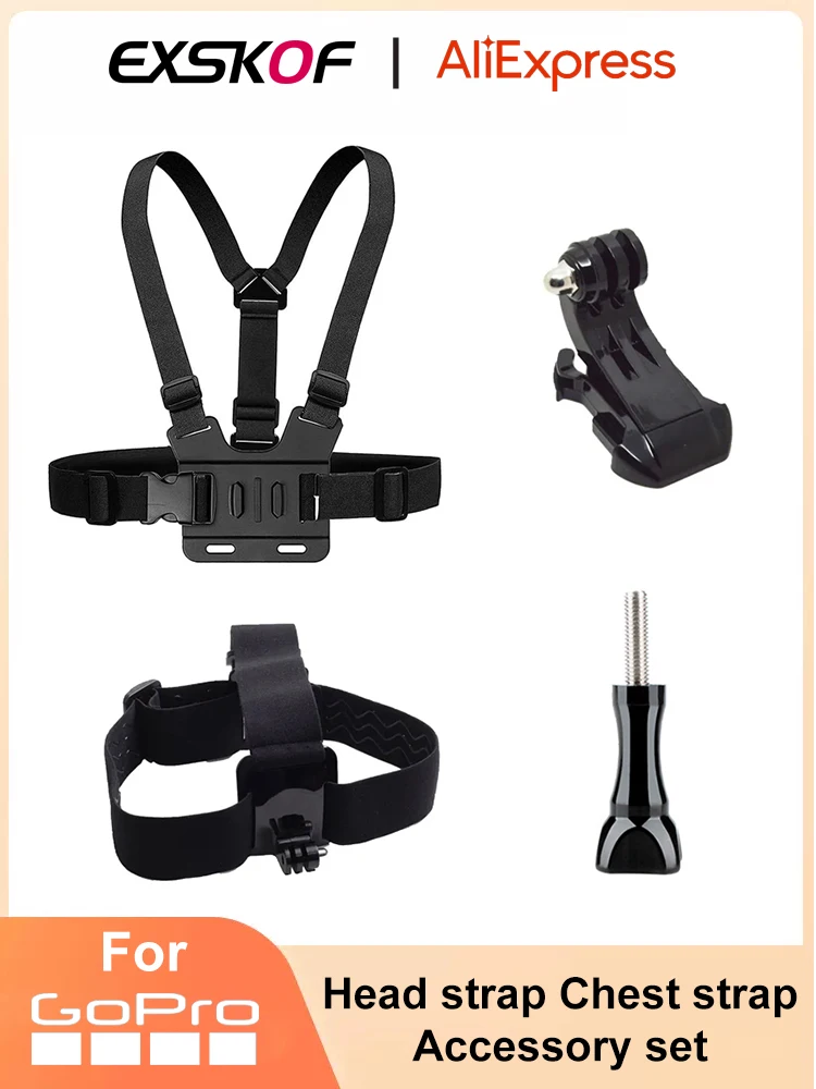 

Head Strap Chest Harness Belt Mount Action Camera Accessories For Gopro Hero 12 11 10 9 8 7 6 Insta360 ONE X3 DJI OSMO Action 3