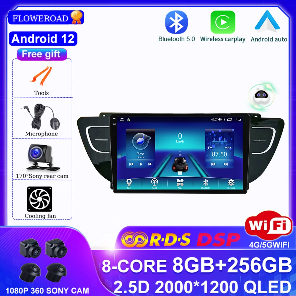 

Android 12 256G Car Radio Video Player For Geely Atlas NL-3 2016 - 2020 Auto Multimedia GPS Stereo DSP 4G Stereo Carplay BT 5.0
