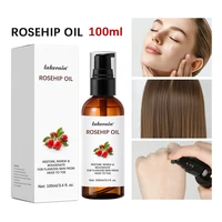 (100ml/3.4 fl oz) Rosehip Seed Oil Hair Relaxer, Natural Ingredients Long-lasting Moisturizing, Deep nourishment Face, Hair&Skin 1
