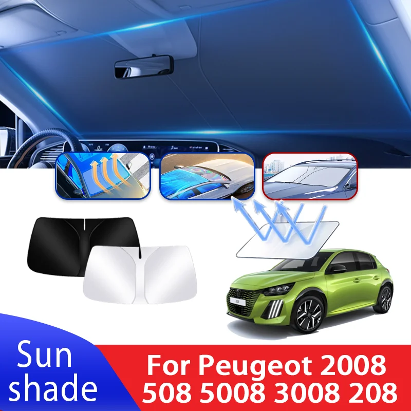 Car Sun Visor For Peugeot ~2005 Auto Front Windshield Sunshade Heat Insulation Summer Accessories