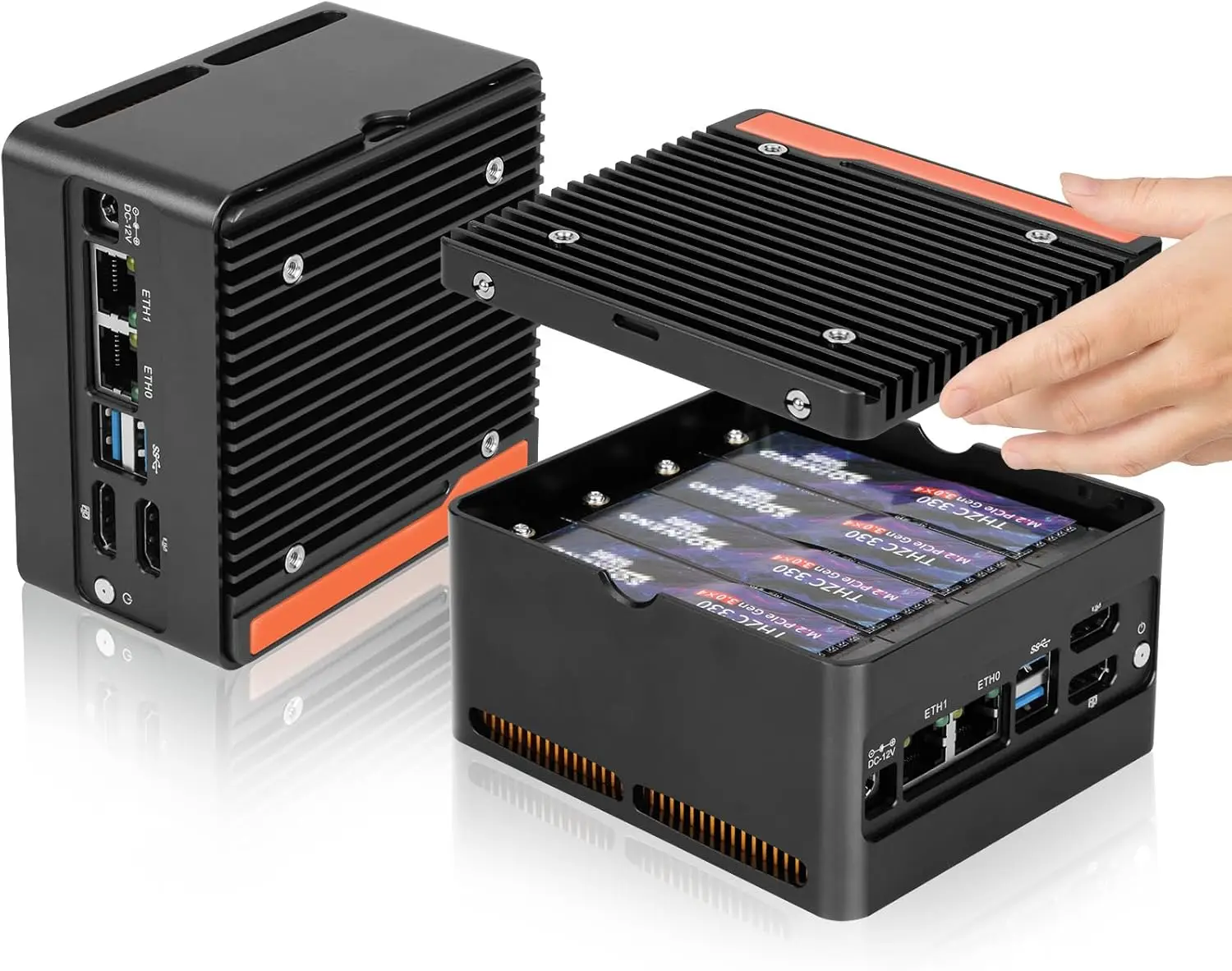 Intel Core 3-N355 N150 NAS Mini PC X86 Intel 4M.2 NVMe Slots DDR5