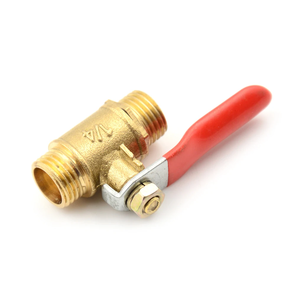 

1Pc Brass Faucet Shut-off Ball Valve Male to Male Hose Connectors G1/4 Switch Valves Parts for Water Air Oil Pipe Fitting