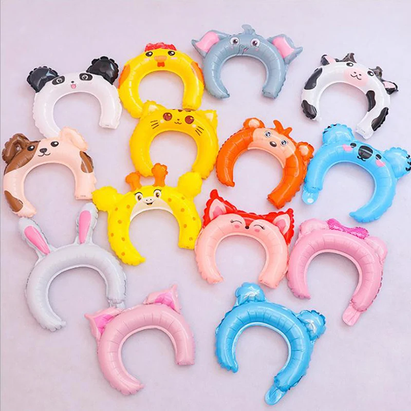 Cute Headband Foil Balloon Animal Children's Toys Party Decor 20Pcs