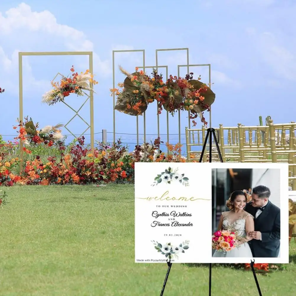 Non-Slip Art Easel Instant Use Easy to Carry Stable Display Painting Canvas Metal Easel Metal Displaying