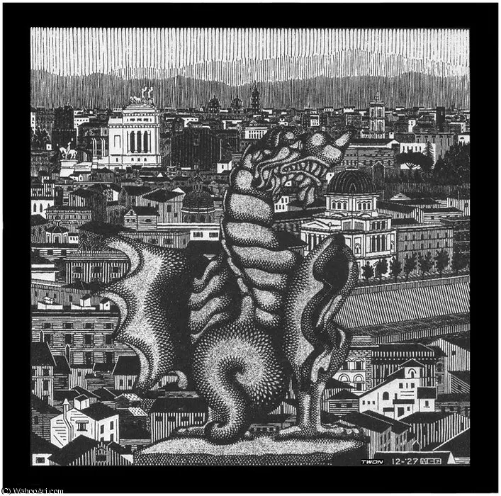 Paesi Bassi Makits Cornelis Escher E The Grifone Of Homeses Art Silk Poster Wall Art Pittura Decorativa Per La Casa