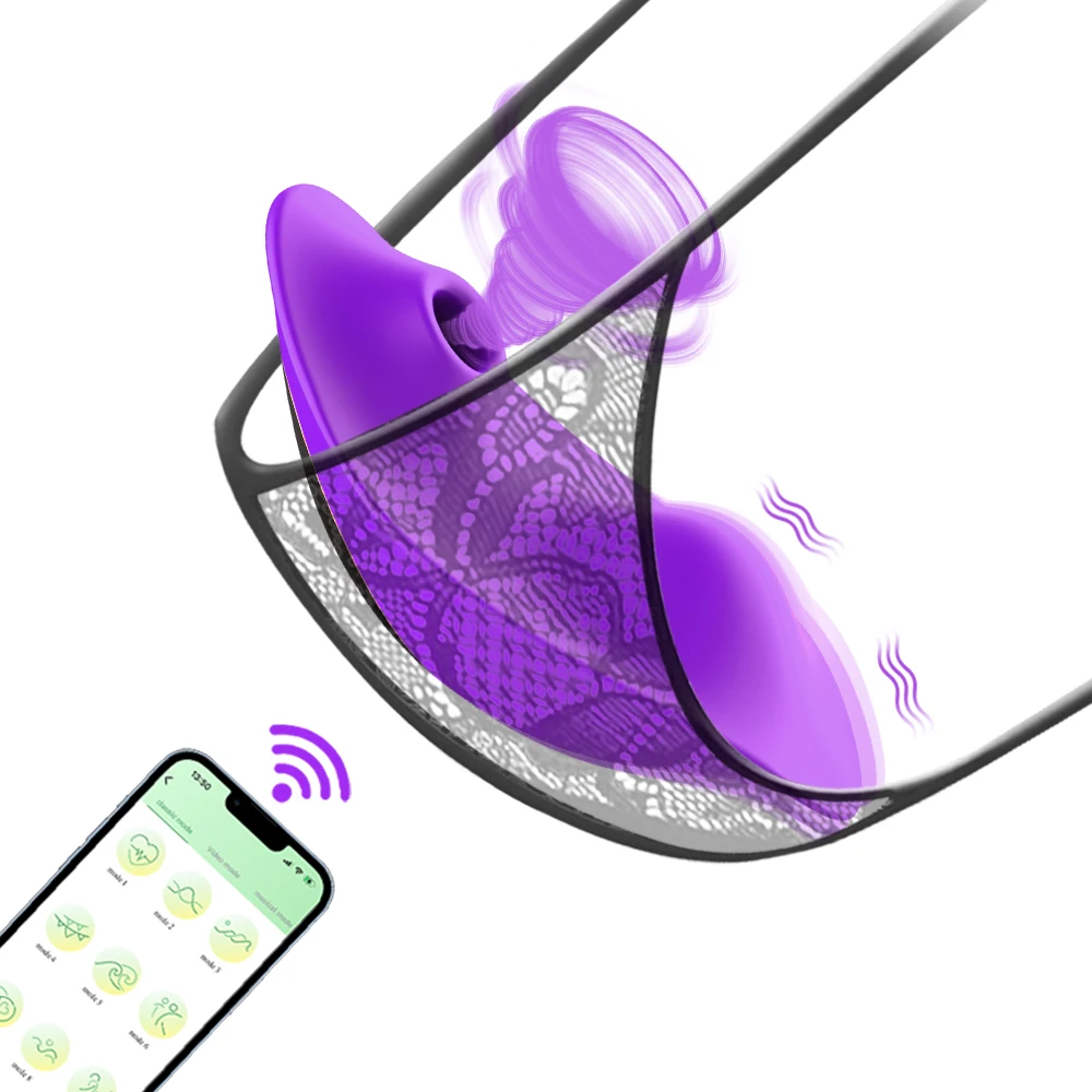APP-Saugvibrator für Frauen, weiblich, tragbarer Klitoris-Sauger, Klitoris-Stimulator, 2-in-1-Sexspielzeug für Damenhöschen, Waren für Erwachsene