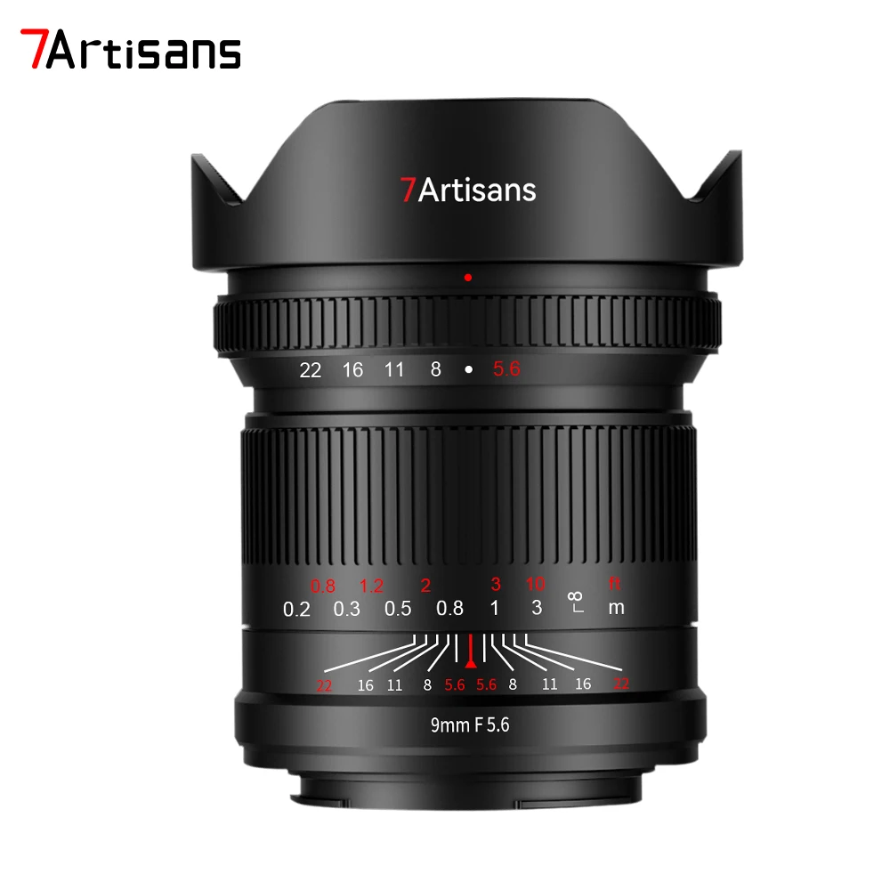 7 Artigiani 7 Artigiani 9Mm F5.6 Full-Frame Ultra-Grandangolare Prime Lens Dslr Mirrorless Camera Per Sony E Leica L Canon Rf Nikon Z