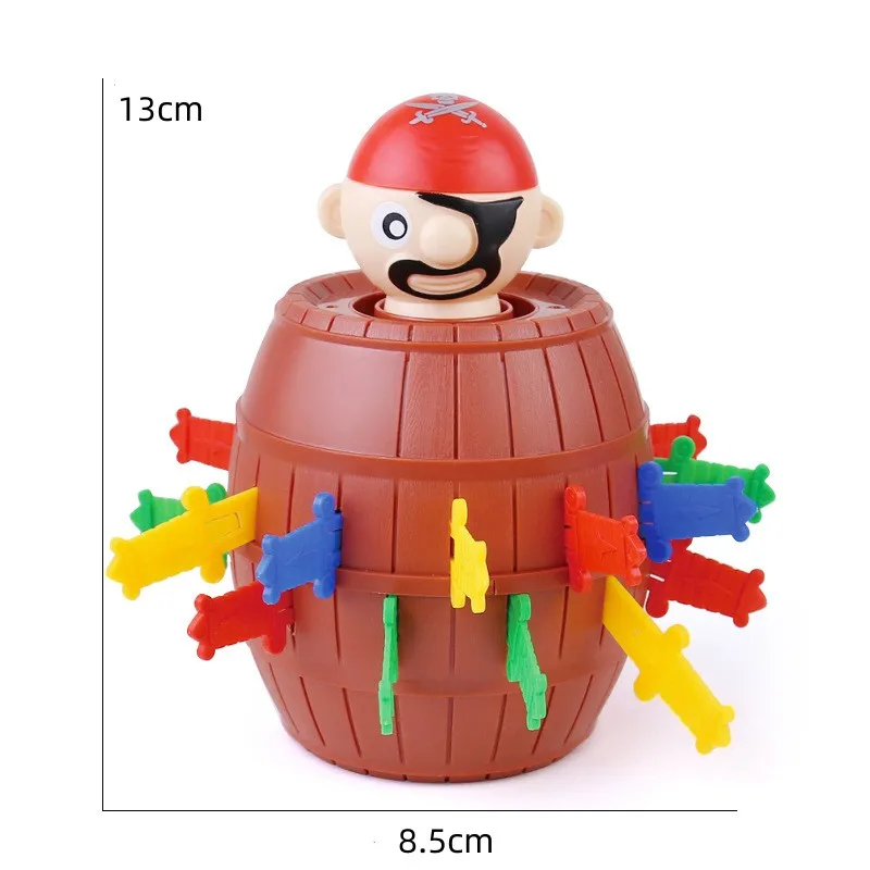 Funny Pirate Barrel Toys Lucky Game Jumping Pirates Bucket Sword Stab Tricky Toy Family Interactive Games for Child Kid Gift