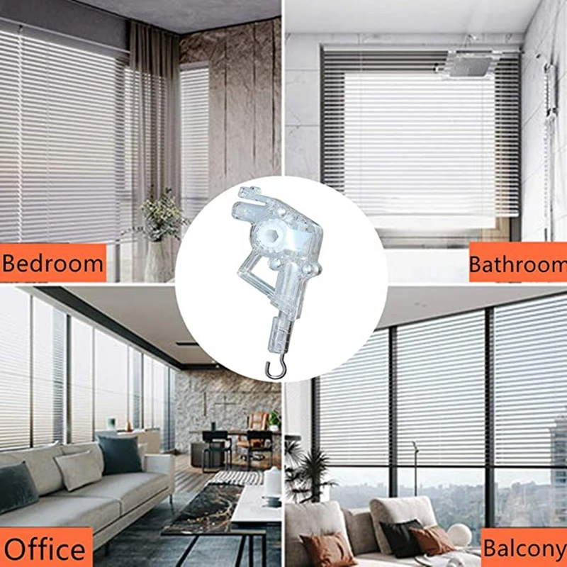 2-Pack Heavy Duty Low Profile Tilters For Horizontal Blinds - Hexagon Gear Shape