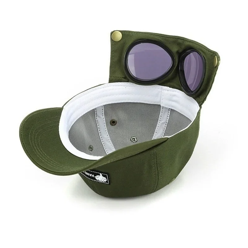 Sombrero de aviador con personalidad para mujer y niño, gorra de béisbol con gafas de sol, Unisex, 2022