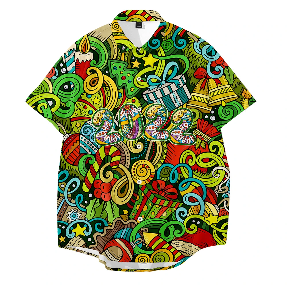 Hawaiian Christmas 2022 New Year Christmas 2022 Shirt Hawaiian Short Sleeve Shirt Men New Summer  Print Beach Shirts Casual Oversized Tops Men Dropship|Casual Shirts| -  Aliexpress