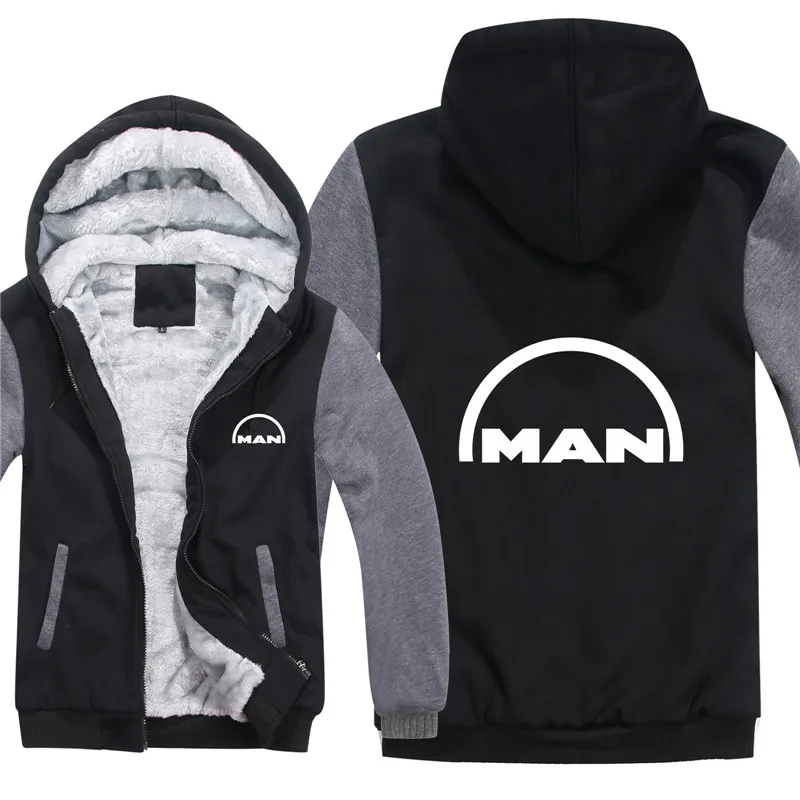 Man Trucks Hoodies Men Coat Winter Warm Fleece Man Trucks Sweatshirts Jacket 6