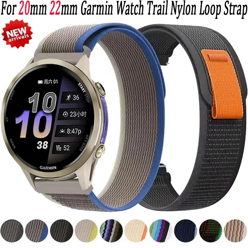 Trail Nylon Loop Strap - Premium Sports Bracelet, 20mm/22mm Adjustable Band