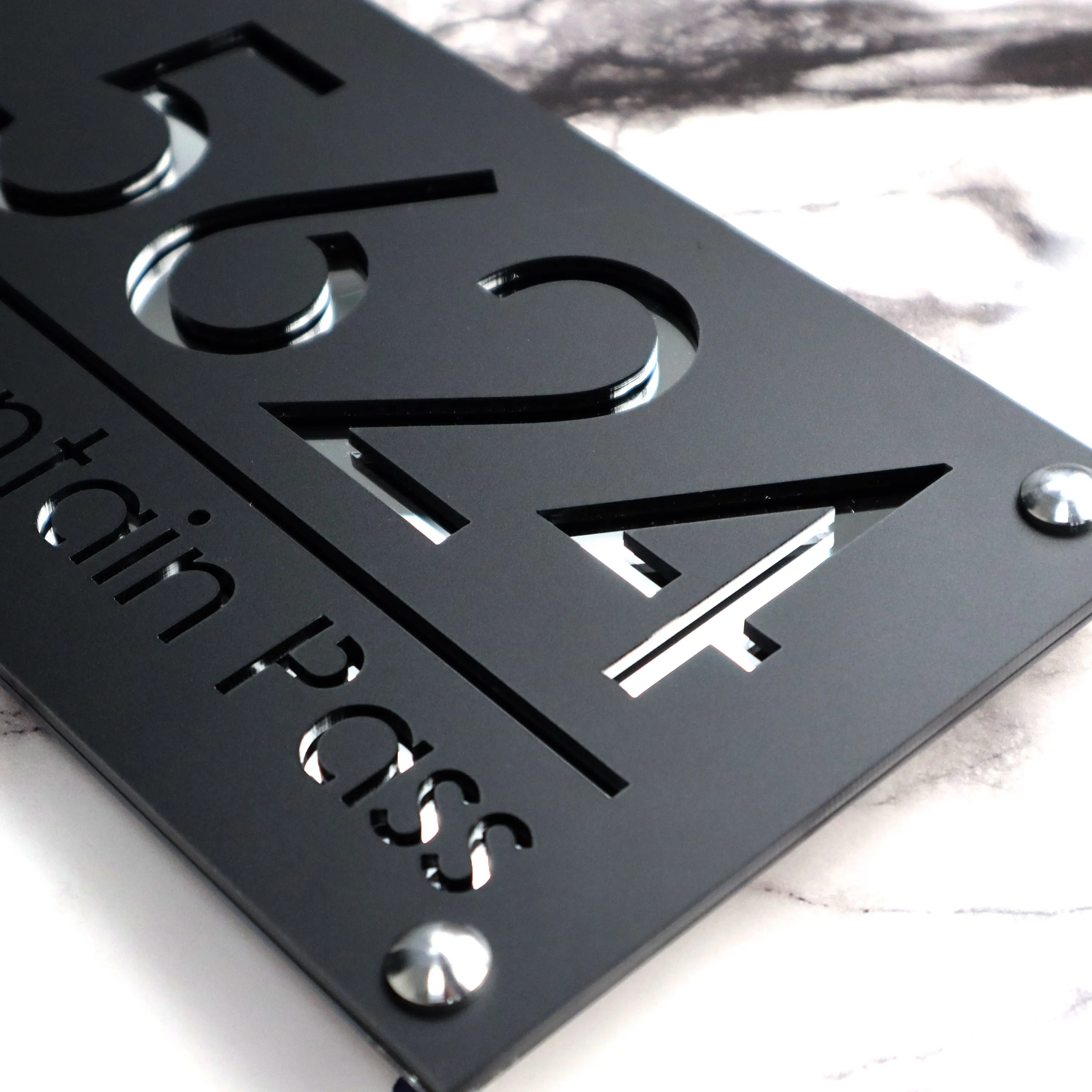 Personalized Mailbox Custom Laser Cut Acrylic House Number Sign Address Plaque Floating Matte Black Gold Home Outdoor Name Plate house number signs,house numbers,number plate,house wall plaques,3d acrylic wall signs