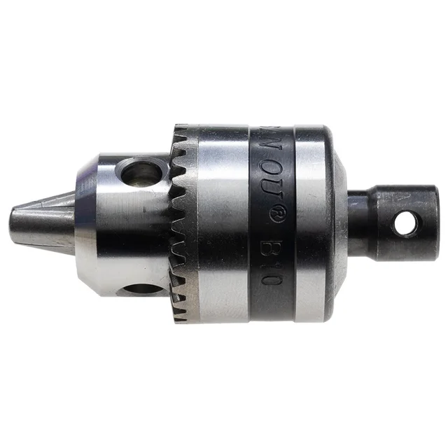 Mini Electric Drill Chuck Threaded Clamp 0.6mm-6mm B10 Mount Taper  Connector Rod Motor Shaft with Adapter Key Wrench Power Tool