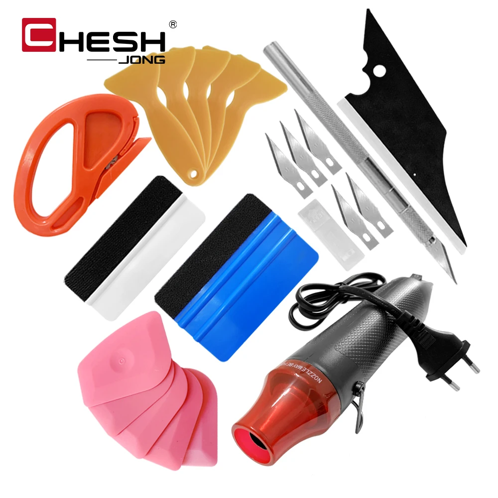 Car Wrapping Tools Felt Scraper Knife Vinyl Wrap Squeegee for Vinyl Film Wrap Cars Tint Installation Hot Air Gun