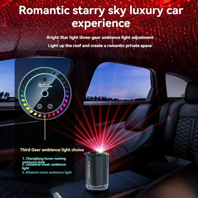 Car Perfume Aroma Diffuser Automatic Spray Deodorization Aroma Diffuser Colorful Atmosphere Light Car