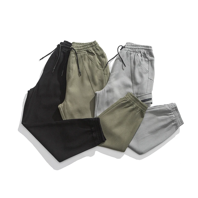 

Data Burst style 400G plus velvet striped woven sweatpants
