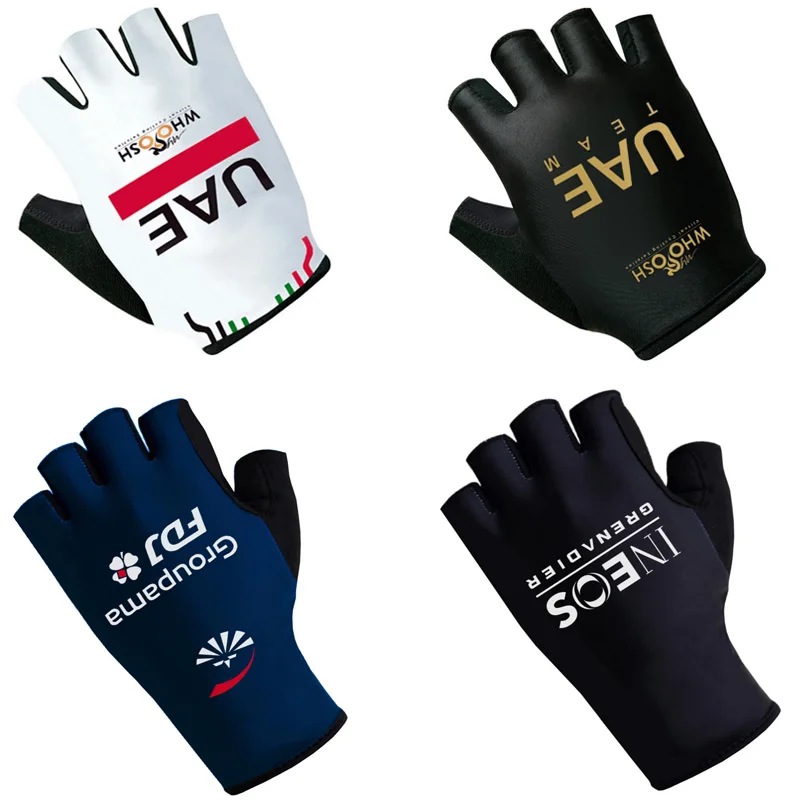 2025 UAE Cycling Gloves Half Finger Team FDJ Men Women Road Bike Gloves Running Fitness Gym Riding Bicycle Sports-cycling gloves