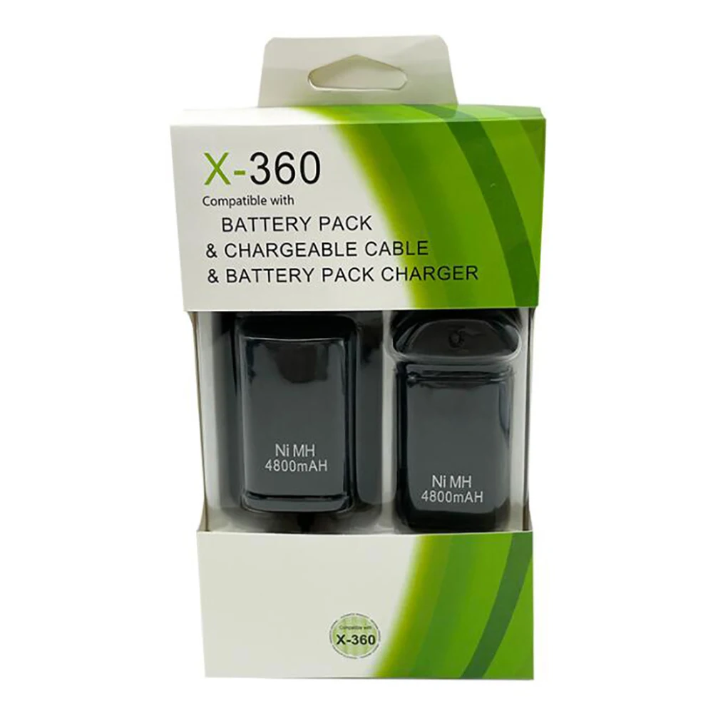 

For Xbox 360 Rechargeable Batteries Ni-MH Wireless Controller Gamepad Replacment Battery BLACK Wholesale