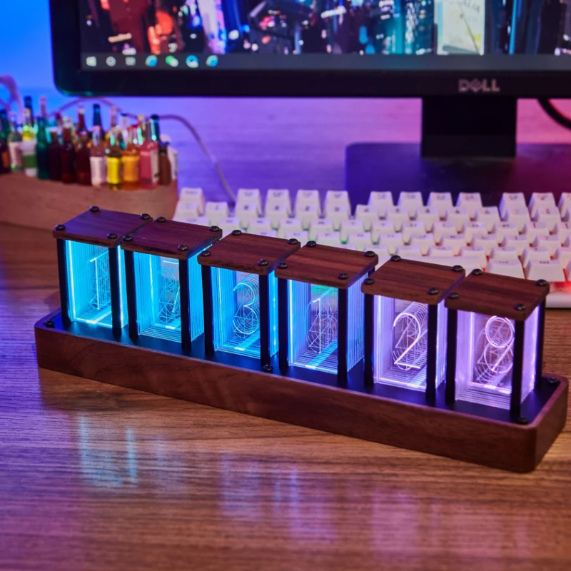 Rgb Glow Clock Quasiglow Tube Clock Assemblyfree Led Digital Alarm