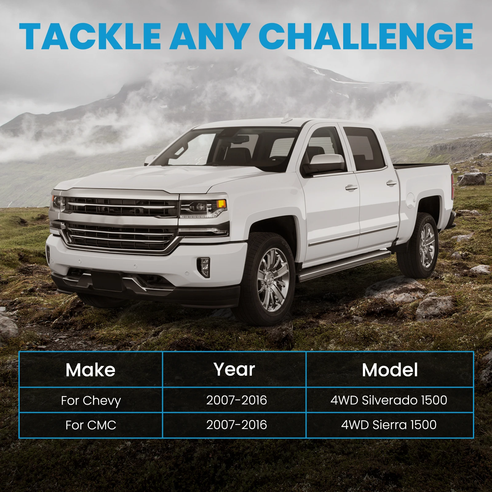 طقم رفع 3.5 بوصة لأذرع التحكم العلوية لسيارة شيفروليه سيلفرادو جي إم سي سييرا 1500 07-16