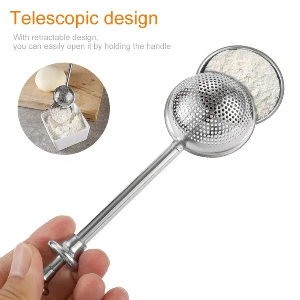 

304 Stainless Steel Matcha Powder Spice Sieve Frosting Icing Sugar Filter Baking Tools Powder Spreader Gadgets for Kitchen Tools