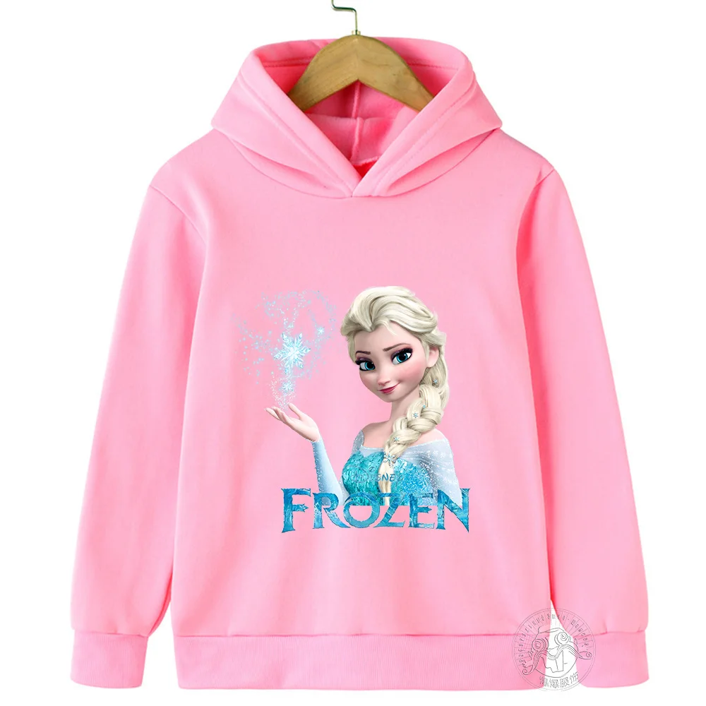 Children hoodie Disney Frozen printing sweater kid princess Elsa pullover long sleeve girls hooded sweatshirt