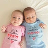 I Have The Best Dad/Mom In The World Baby Bodysuits Cotton Short Sleeve Infant Twins Rompers Newborn Body Boys Girls Jumpsuits 3