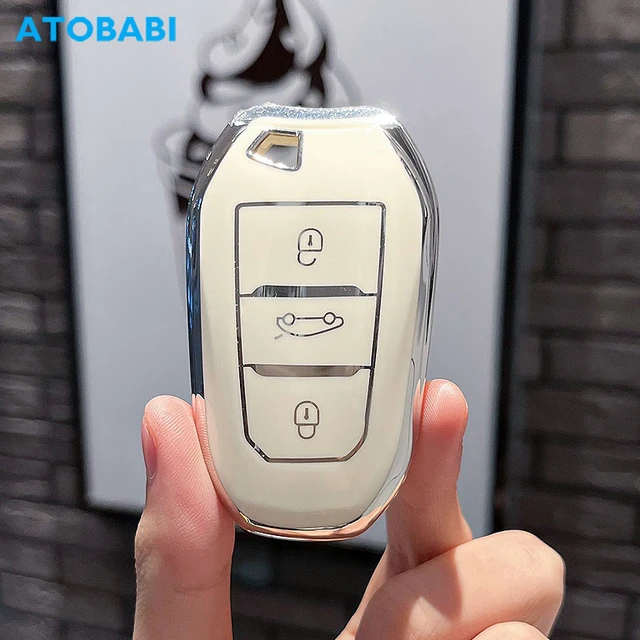 Aluminum Alloy Frame With Leather Car Key Case Smart Remote Fobs Protector  Cover For Peugeot 308 3008 5008 Citroen C4 DS DS4 DS5 - AliExpress