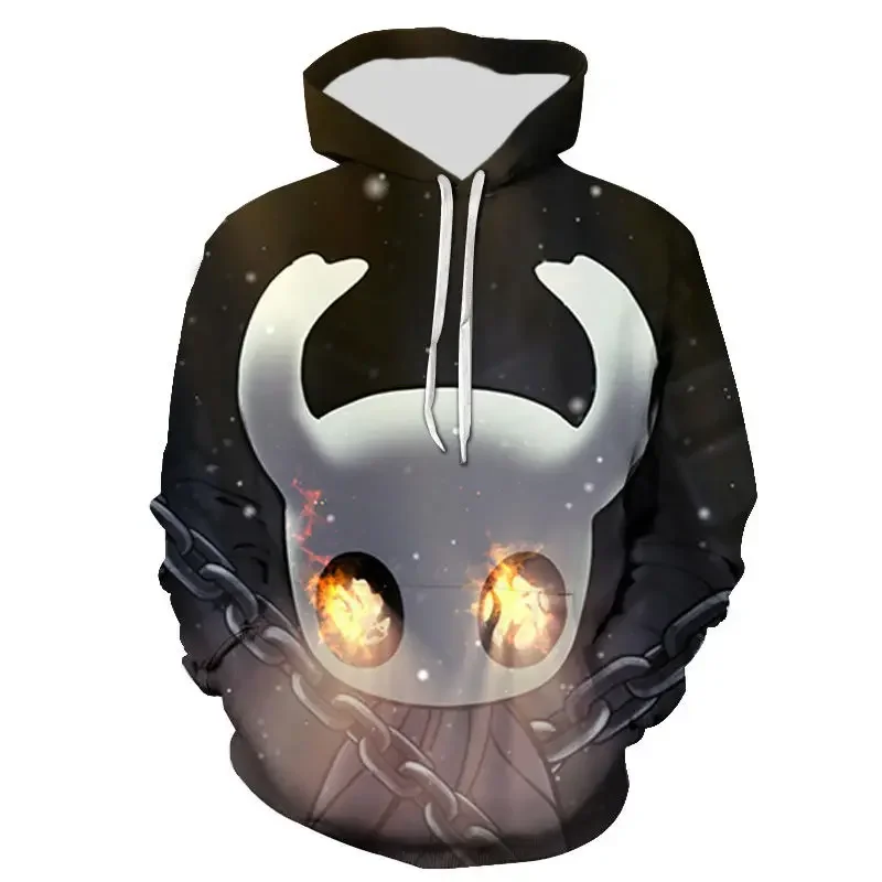 

New Hoodies Cool Men Women Children Hollow Knight Sweatshirts 3D Printed Fashion Pullover Streetwear Boy Girl Kids Hooded Coat