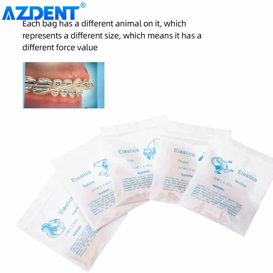 5000 Pezzi/scatola AZDENT Ortopedici Dentali Elastici Lattice - Foto 8