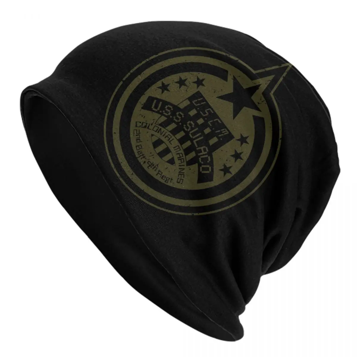 

USCM Aliens Sulaco Skullies Beanies Caps For Men Women Unisex Trend Winter Warm Knitted Hat Adult Colonial Marines Bonnet Hats